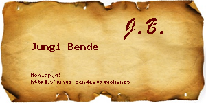 Jungi Bende névjegykártya
